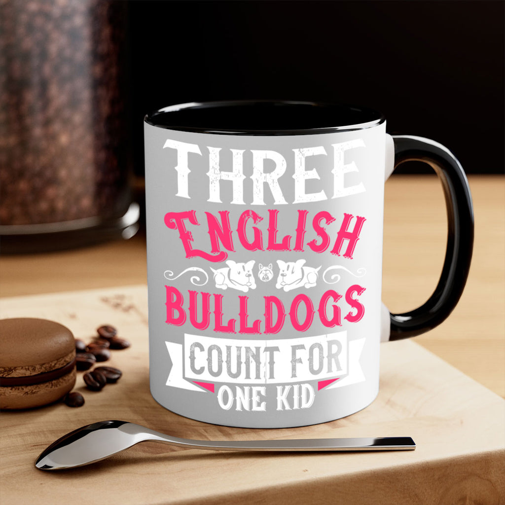 Three English bulldogs count for one kid Style 18#- Dog-Mug / Coffee Cup
