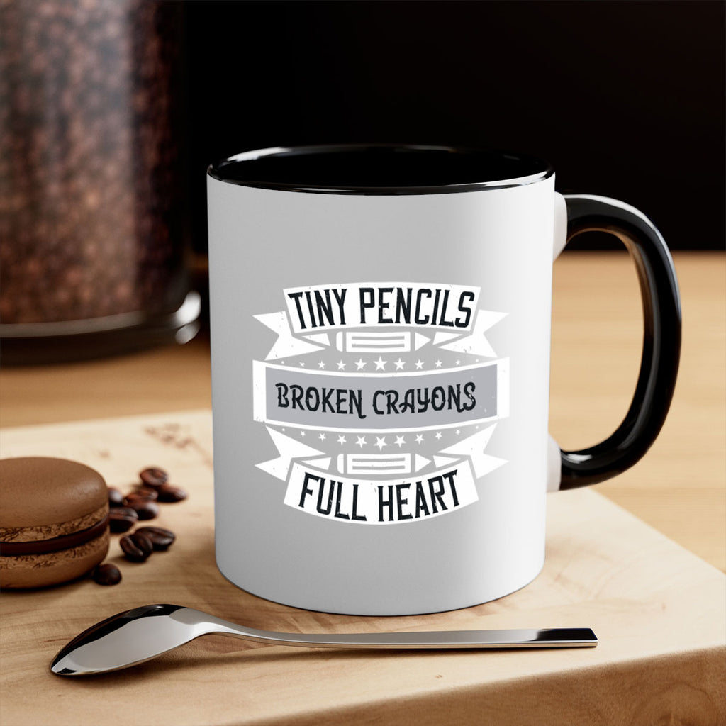 Tiny pencils broken crayons full heart Style 3#- teacher-Mug / Coffee Cup