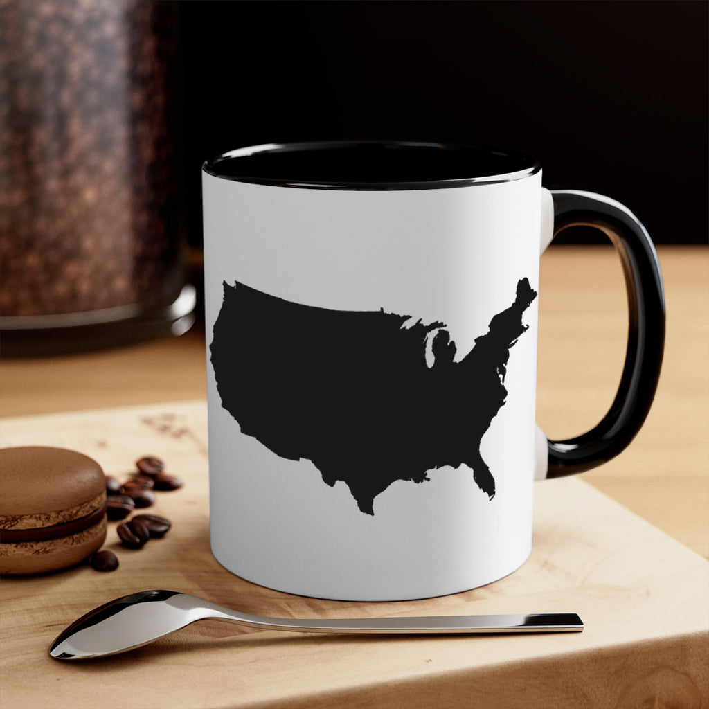 USA Solid Map Style 76#- 4th Of July-Mug / Coffee Cup