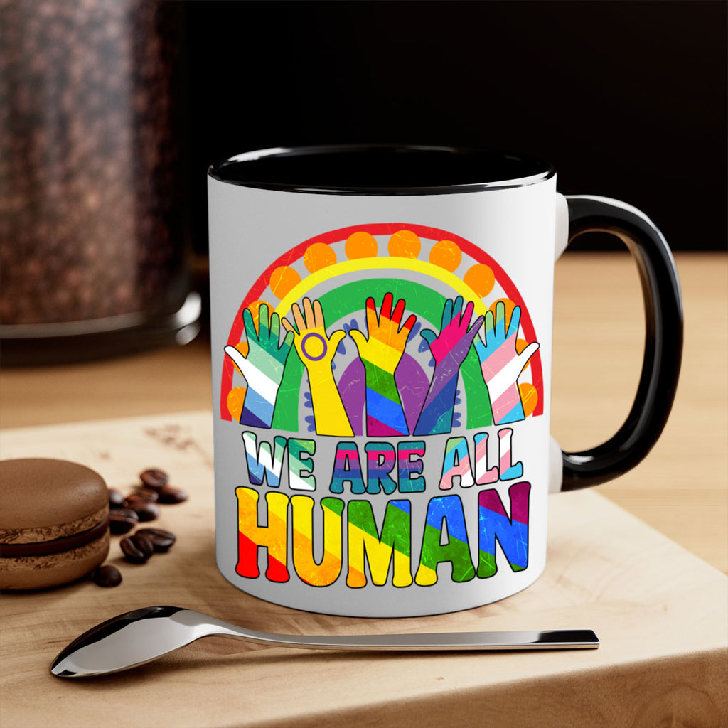 We Are All Human Pride Ally Rainbow Lgbt 25#- lgbt-Mug / Coffee Cup
