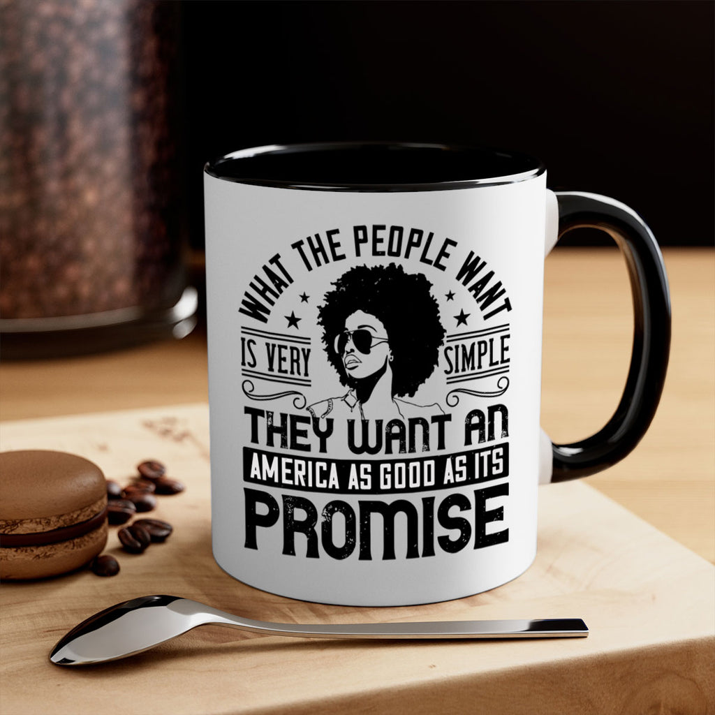 What the people want is very simple they want an America as good as its promise Style 12#- Afro - Black-Mug / Coffee Cup