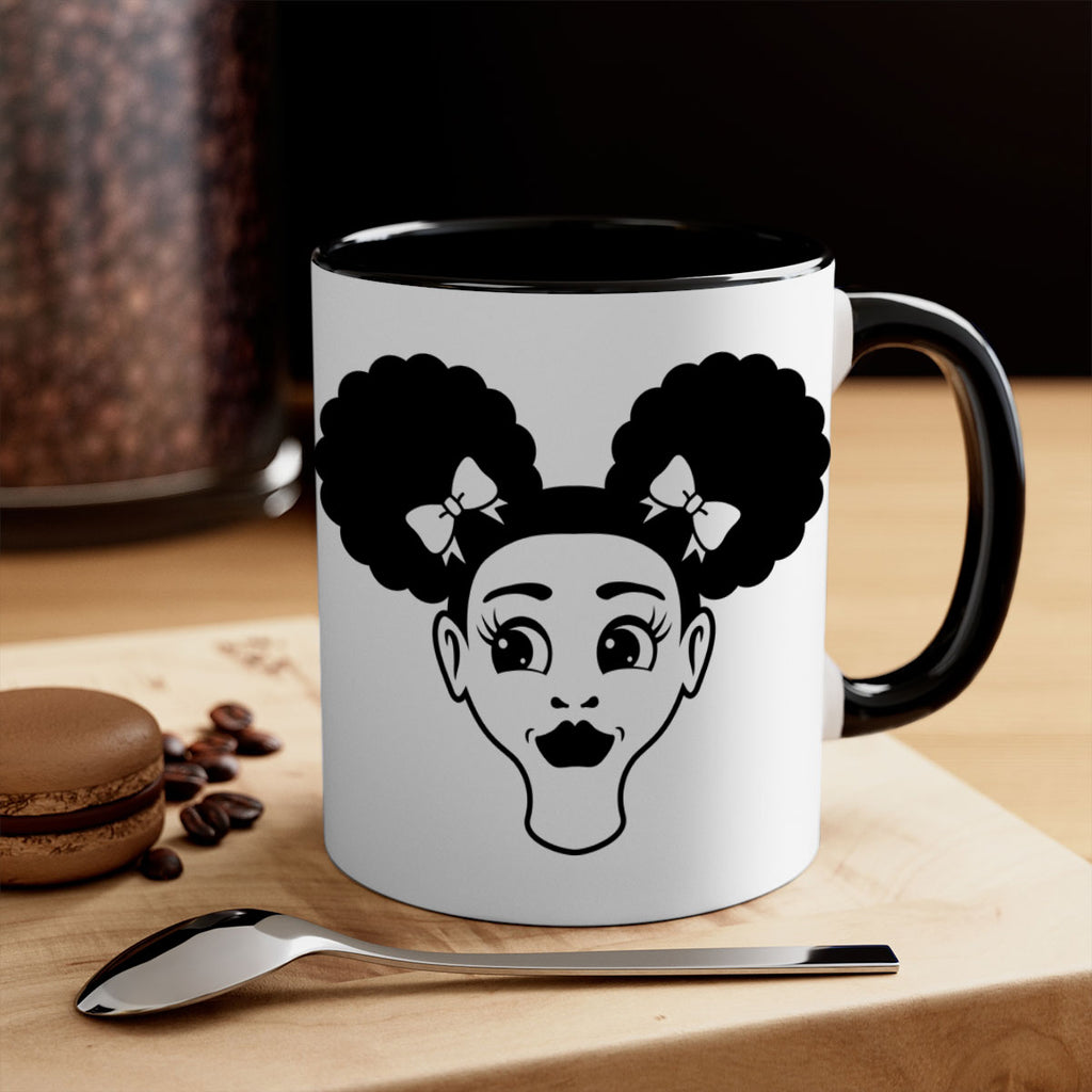 afro puffs girl face 73#- Black women - Girls-Mug / Coffee Cup