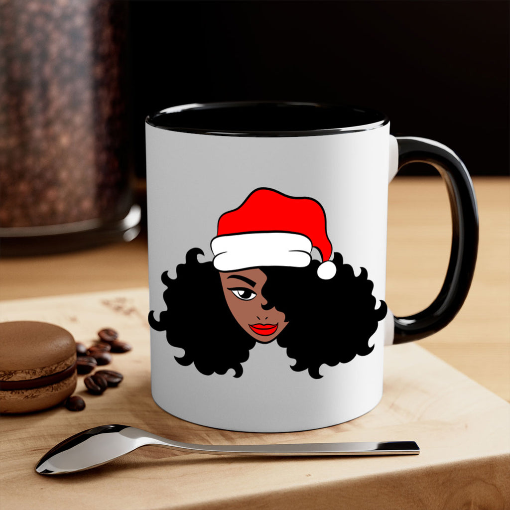 afro santa claus girl 71#- Black women - Girls-Mug / Coffee Cup