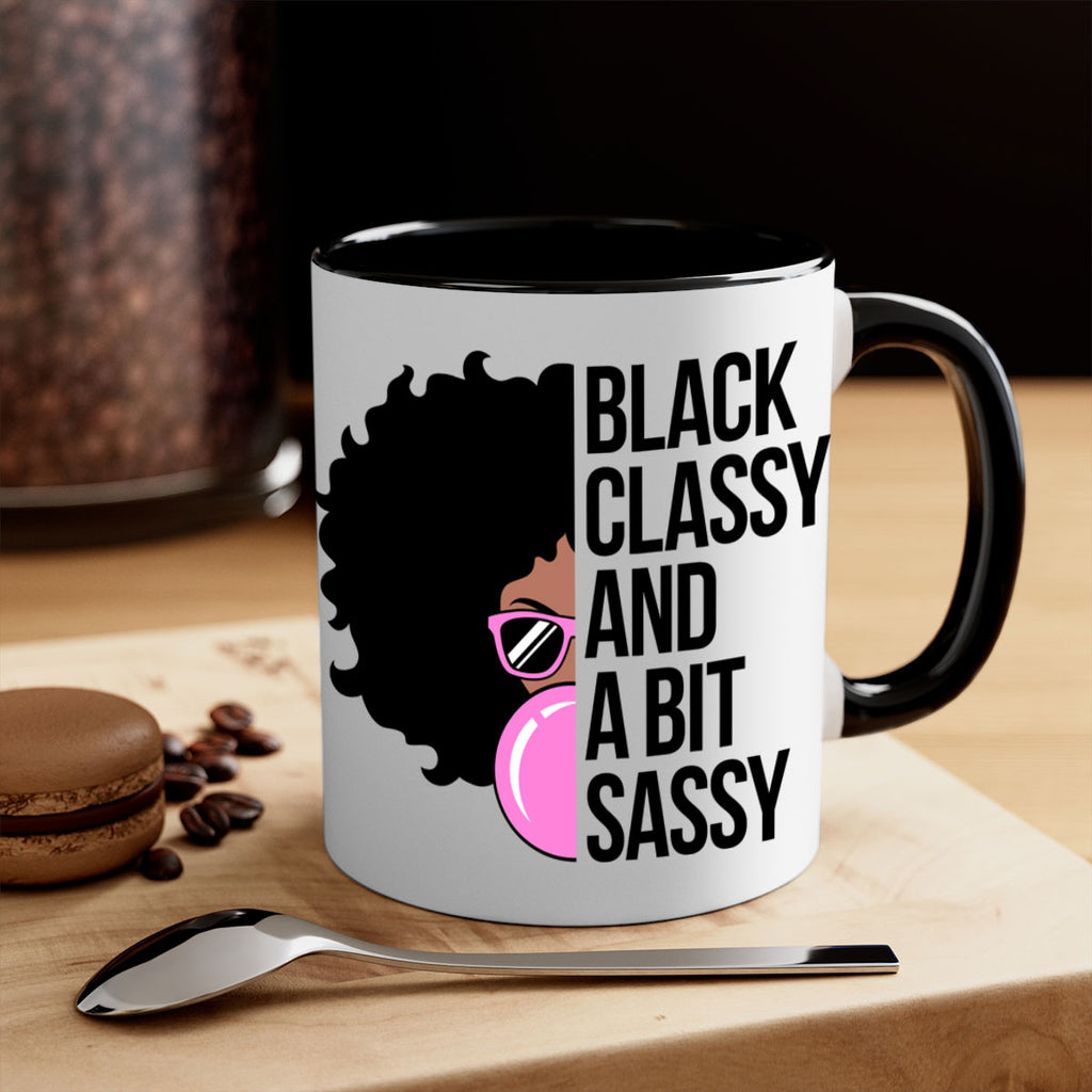 black classy and a bit sassy 250#- black words - phrases-Mug / Coffee Cup
