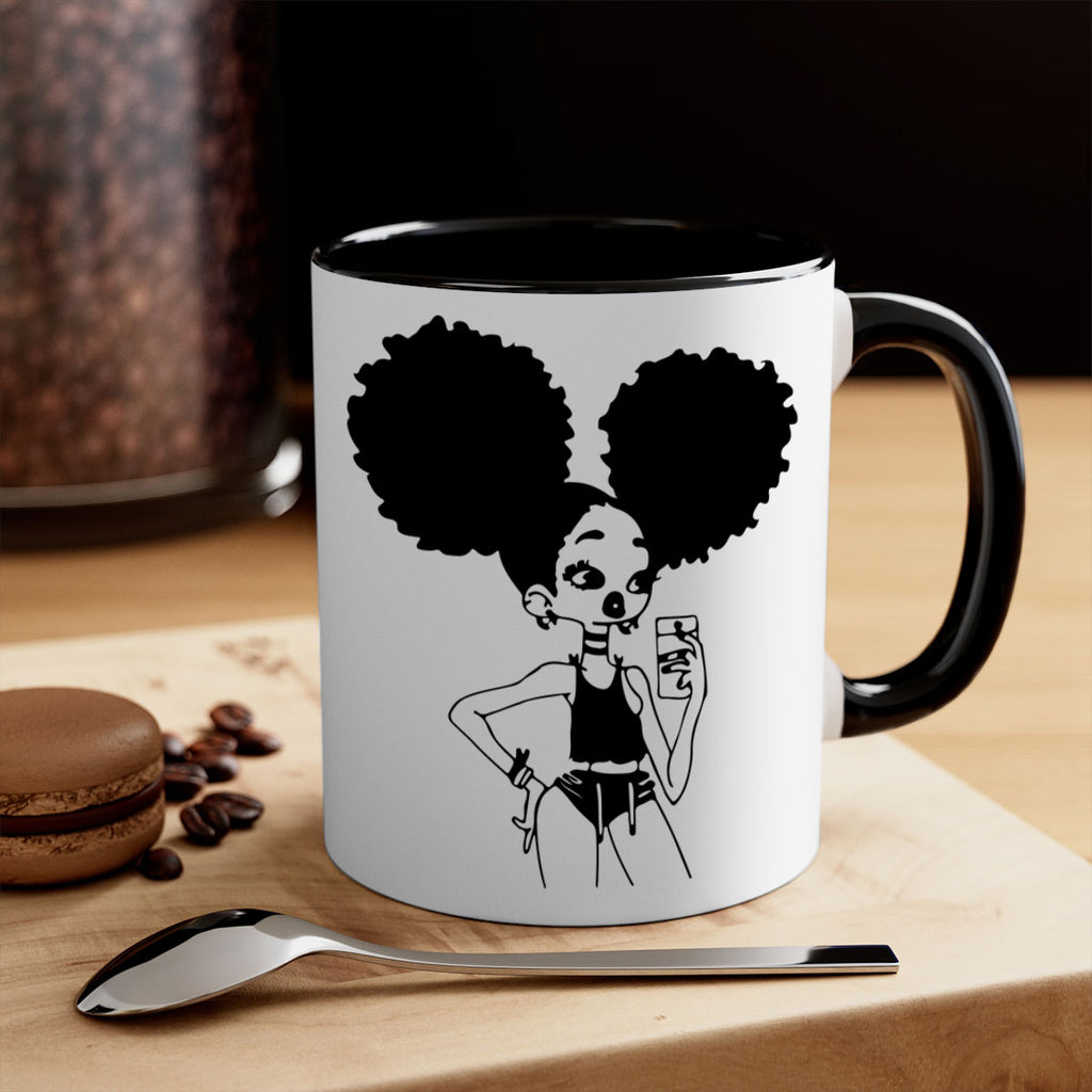 black girl taking mirror selfie  2#- Black women - Girls-Mug / Coffee Cup