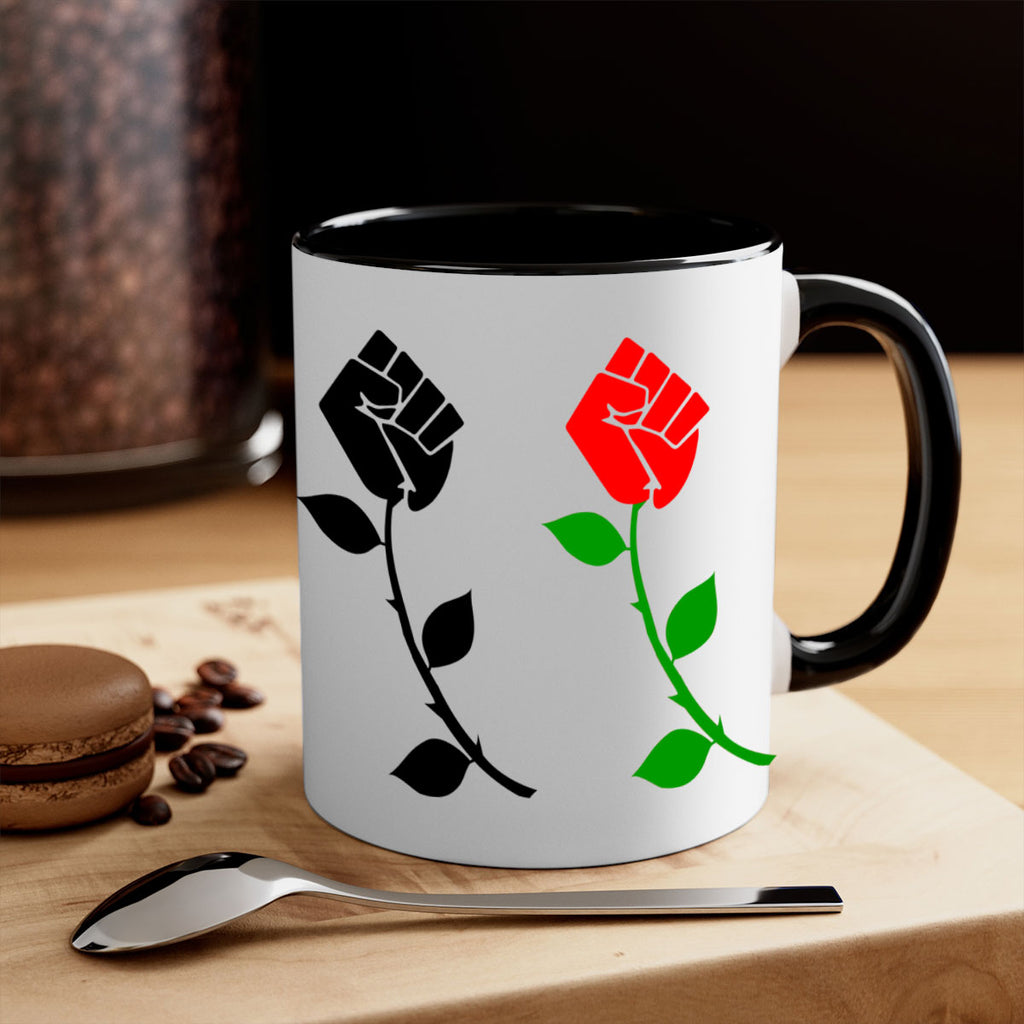 black power fist rose 197#- black words - phrases-Mug / Coffee Cup