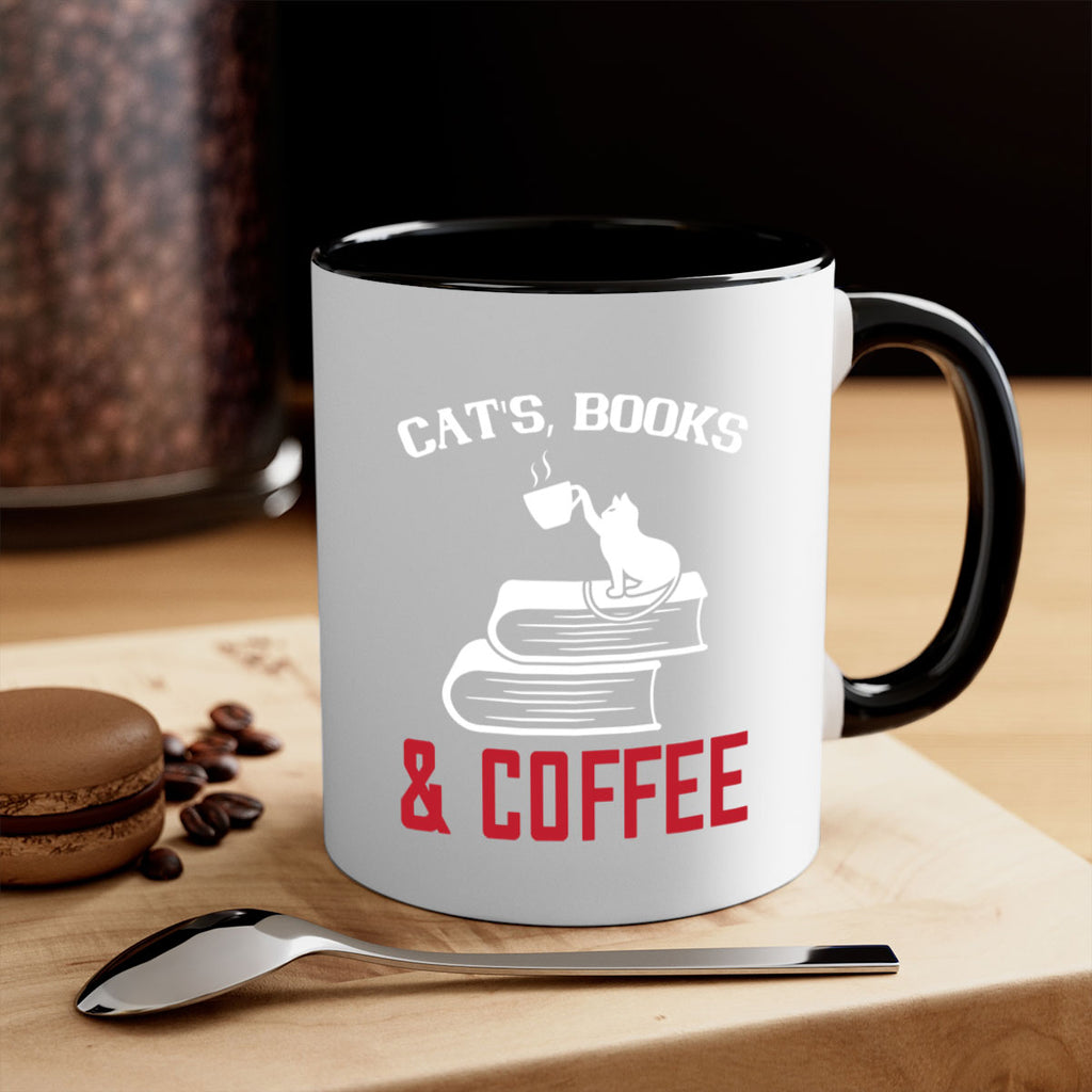 cats book and coffee Style 37#- cat-Mug / Coffee Cup