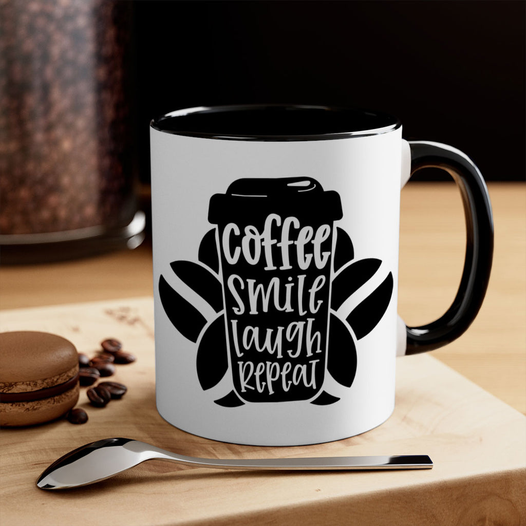 coffee smile laugh repeat 140#- coffee-Mug / Coffee Cup
