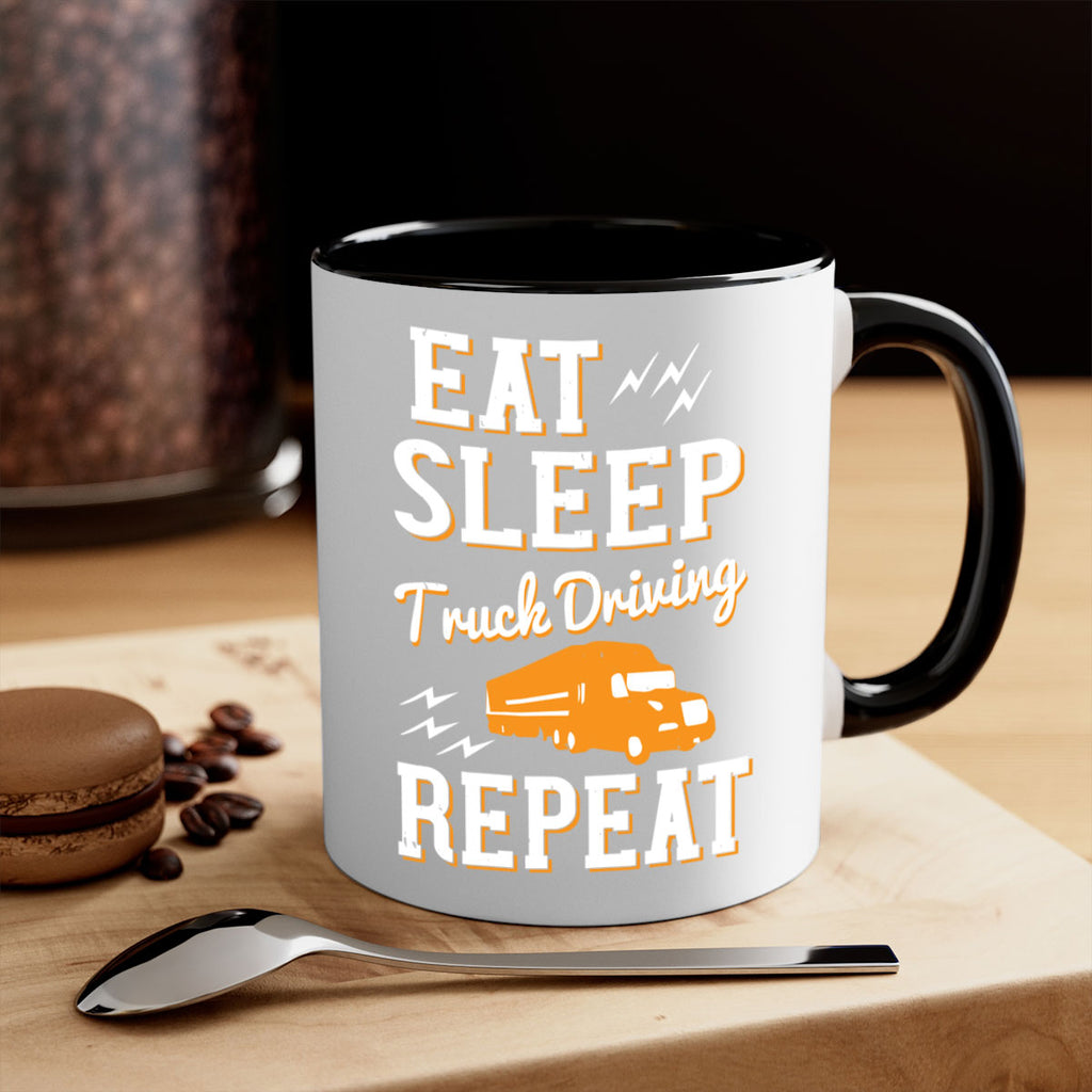 eat sleep truck driving repeat Style 3#- truck driver-Mug / Coffee Cup