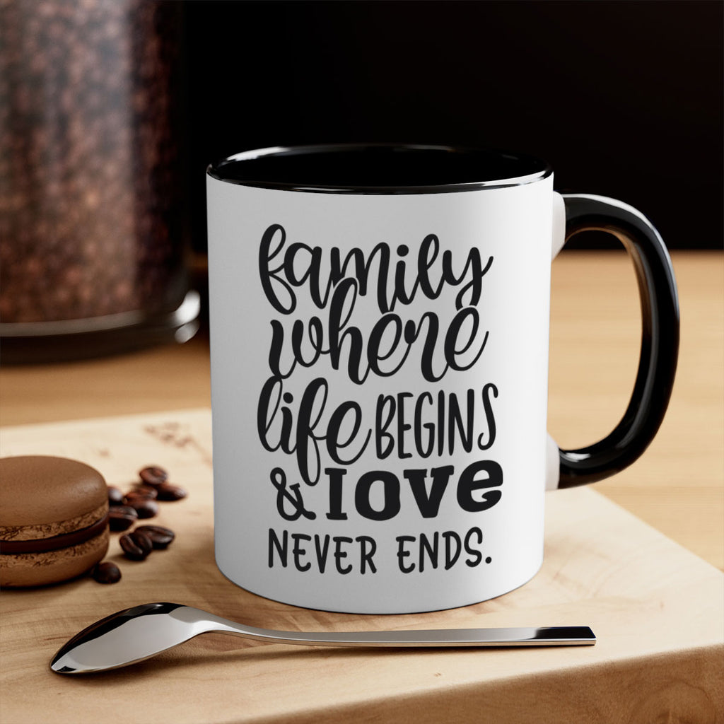 family where life begins love never ends 34#- Family-Mug / Coffee Cup