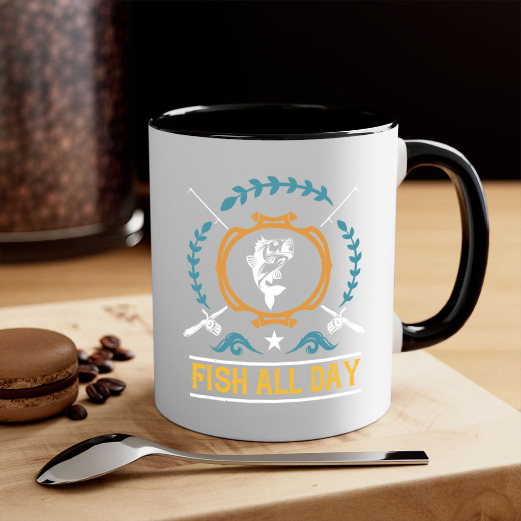 fish all day 187#- fishing-Mug / Coffee Cup