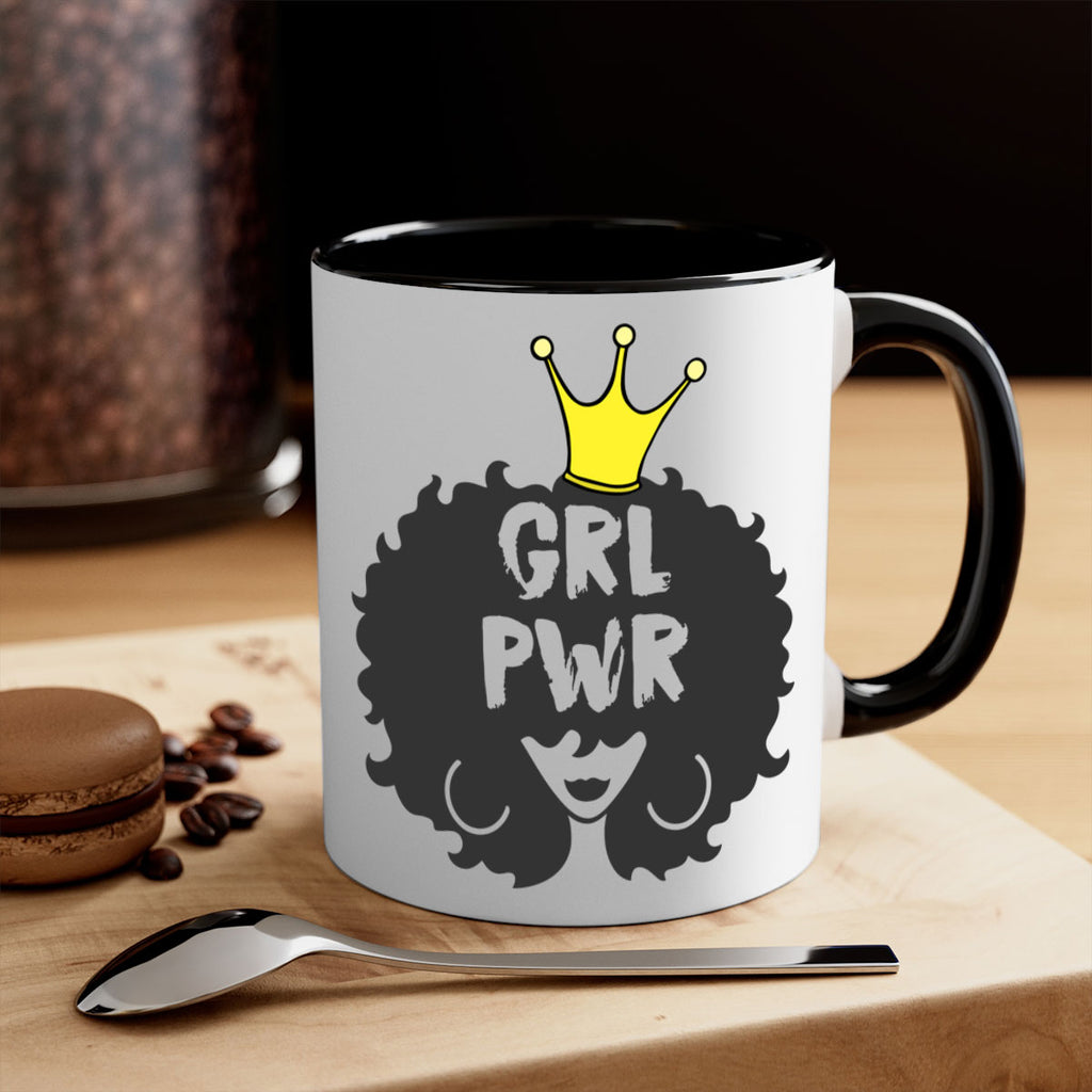 girl power with crown 34#- Black women - Girls-Mug / Coffee Cup