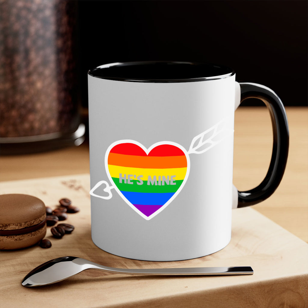 hes mine couple rainbow lgbt lgbt 133#- lgbt-Mug / Coffee Cup