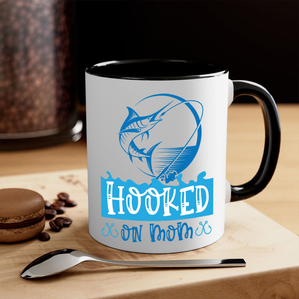 hooked on mom 217#- fishing-Mug / Coffee Cup