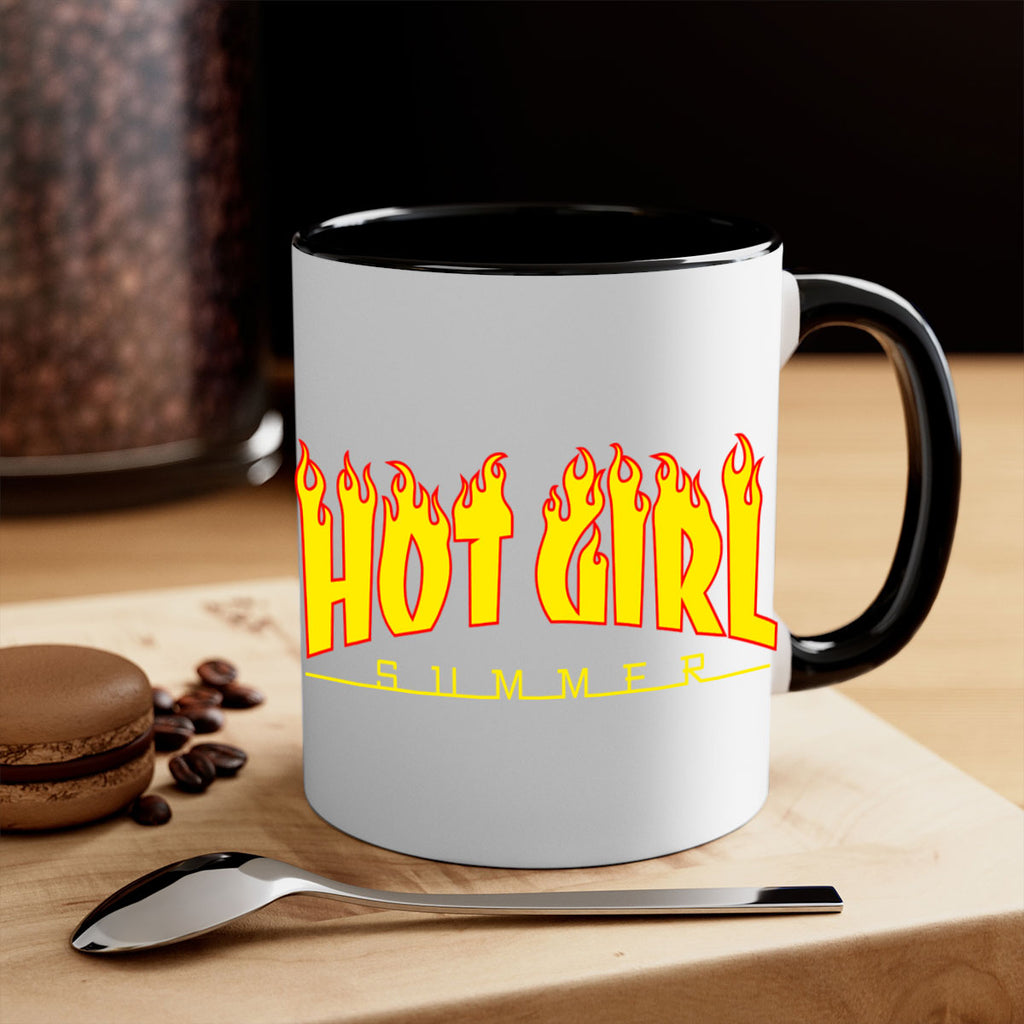 hot girl  summer fire 123#- black words - phrases-Mug / Coffee Cup
