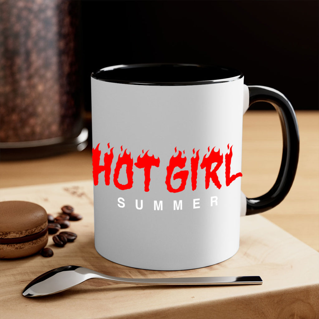 hot girl  summer fire 124#- black words - phrases-Mug / Coffee Cup