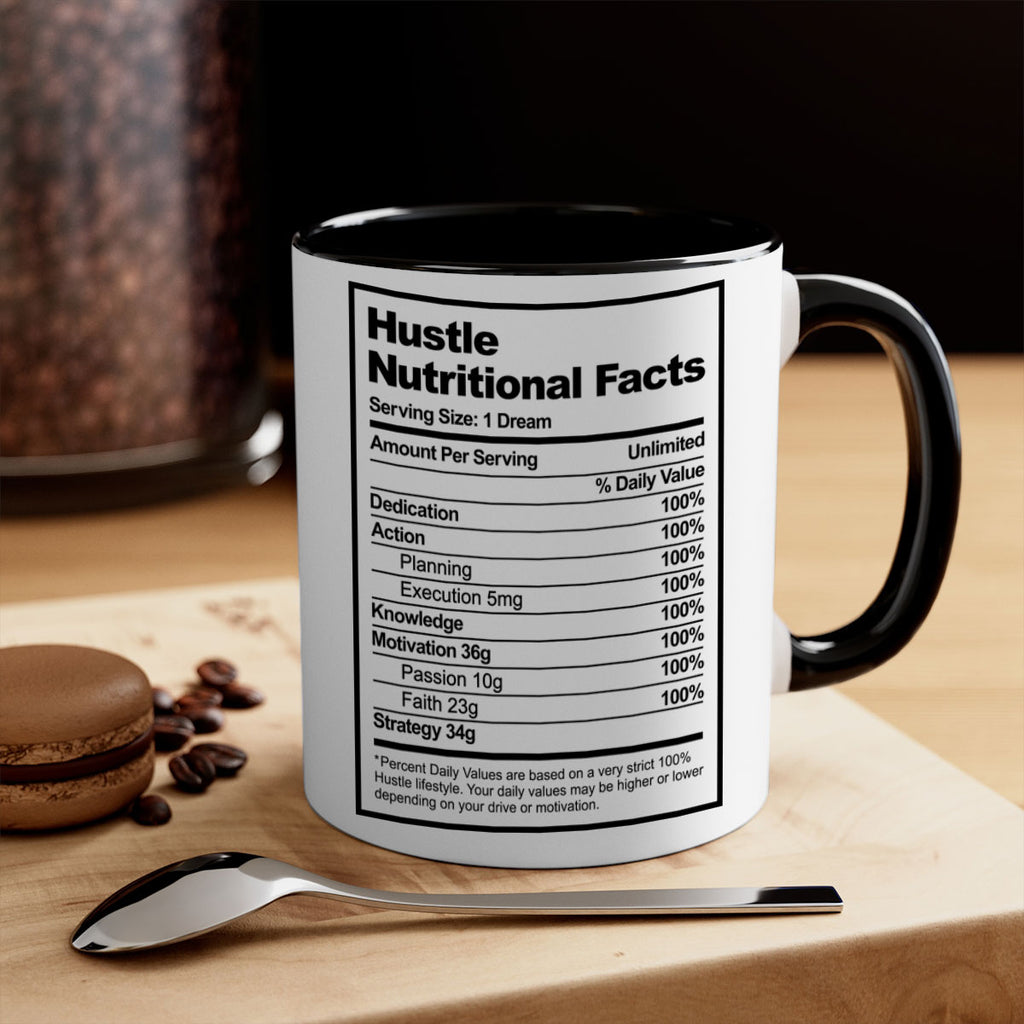 hustle nutritional facts 121#- black words - phrases-Mug / Coffee Cup