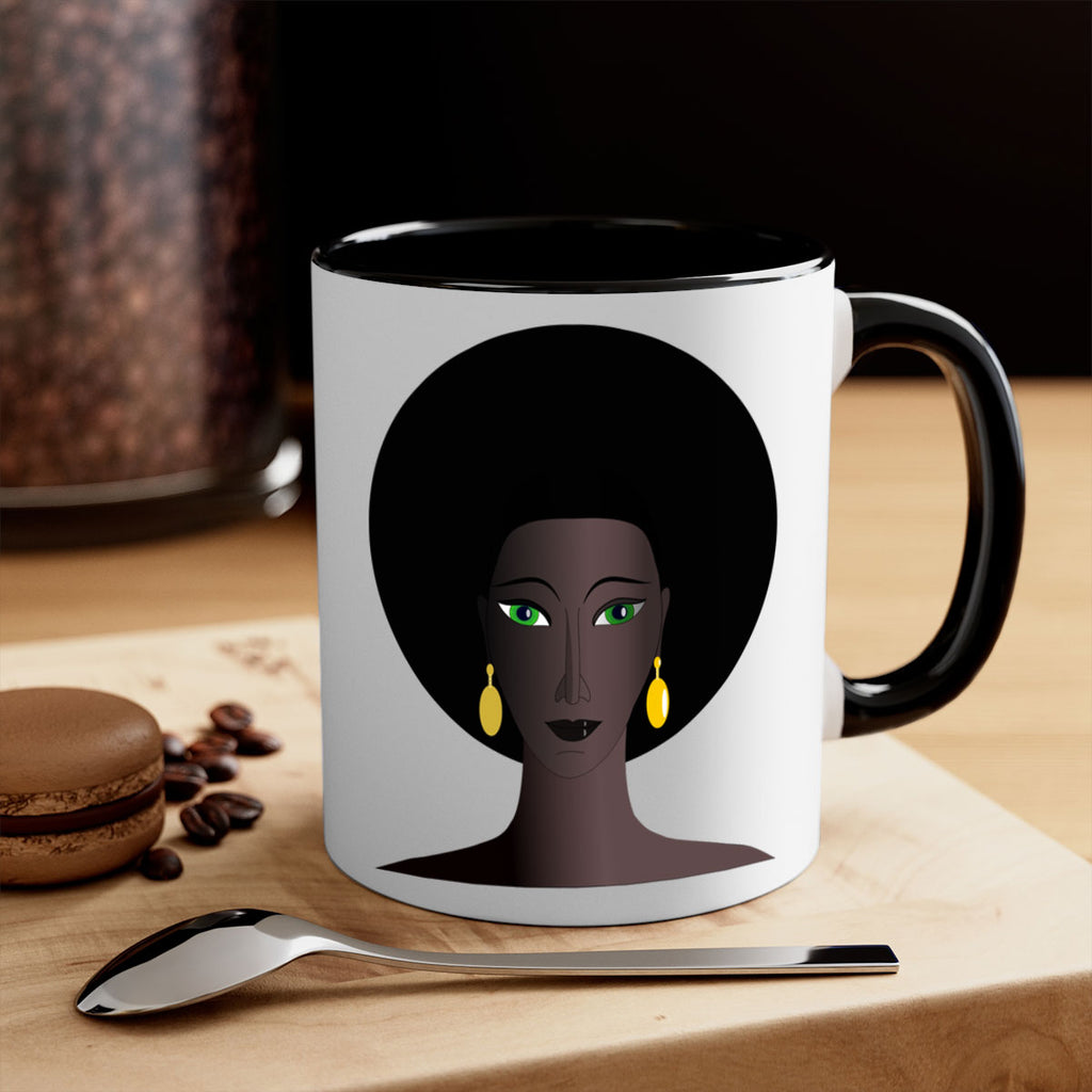 machovka black woman with green eyes 27#- Black women - Girls-Mug / Coffee Cup