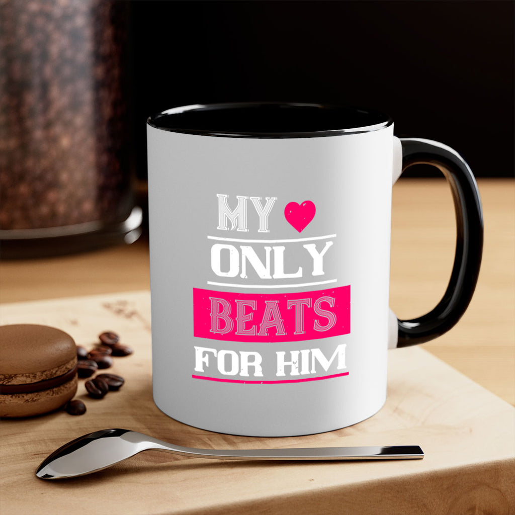 my love only beats for him 35#- valentines day-Mug / Coffee Cup