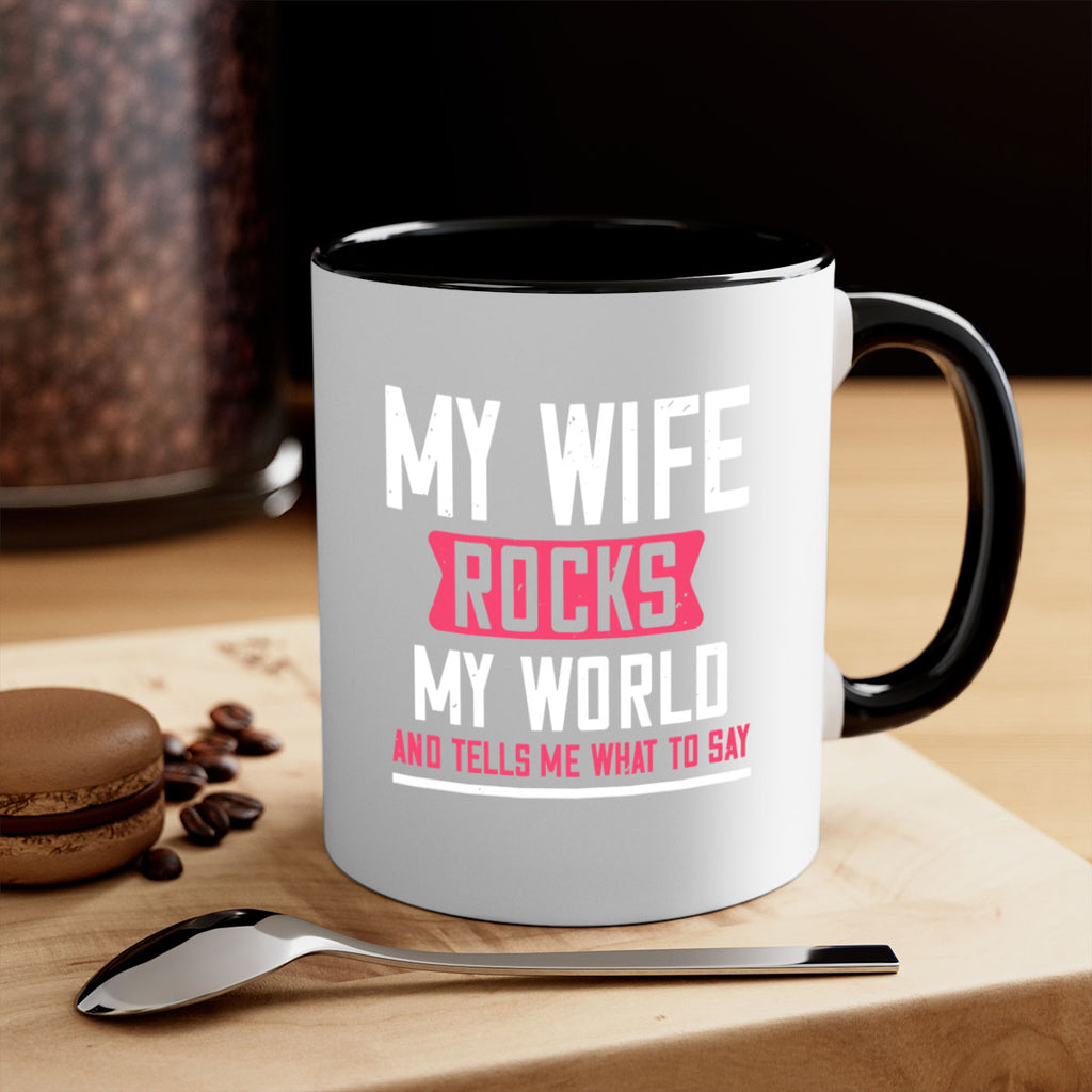 my wife rocks my world 26#- grandpa-Mug / Coffee Cup