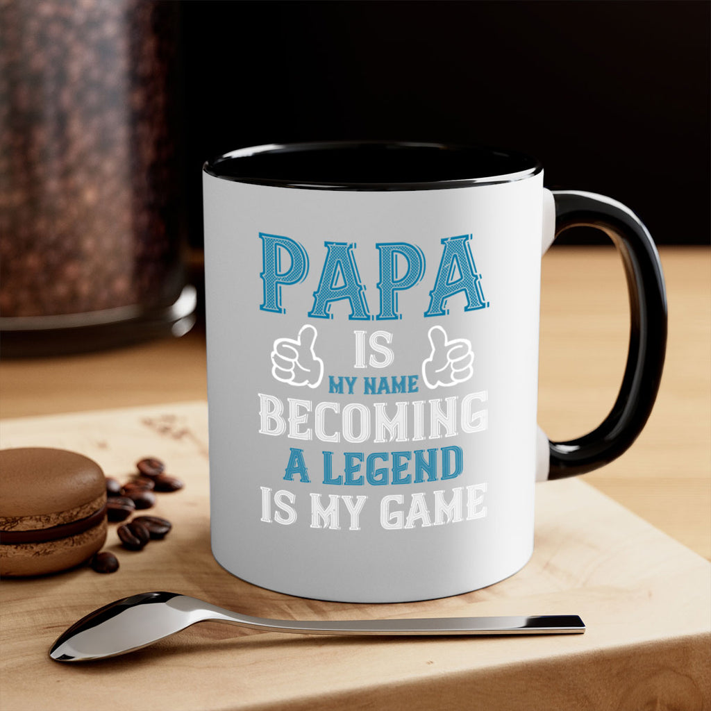 papa is my name becoming a legend is my game 17#- grandpa-Mug / Coffee Cup