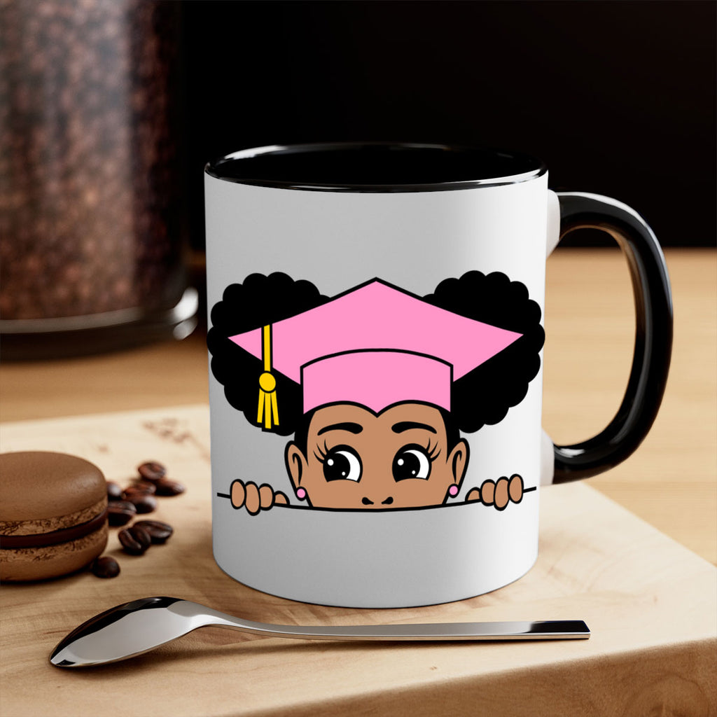 peekaboo afro puffs grad girl 23#- Black women - Girls-Mug / Coffee Cup