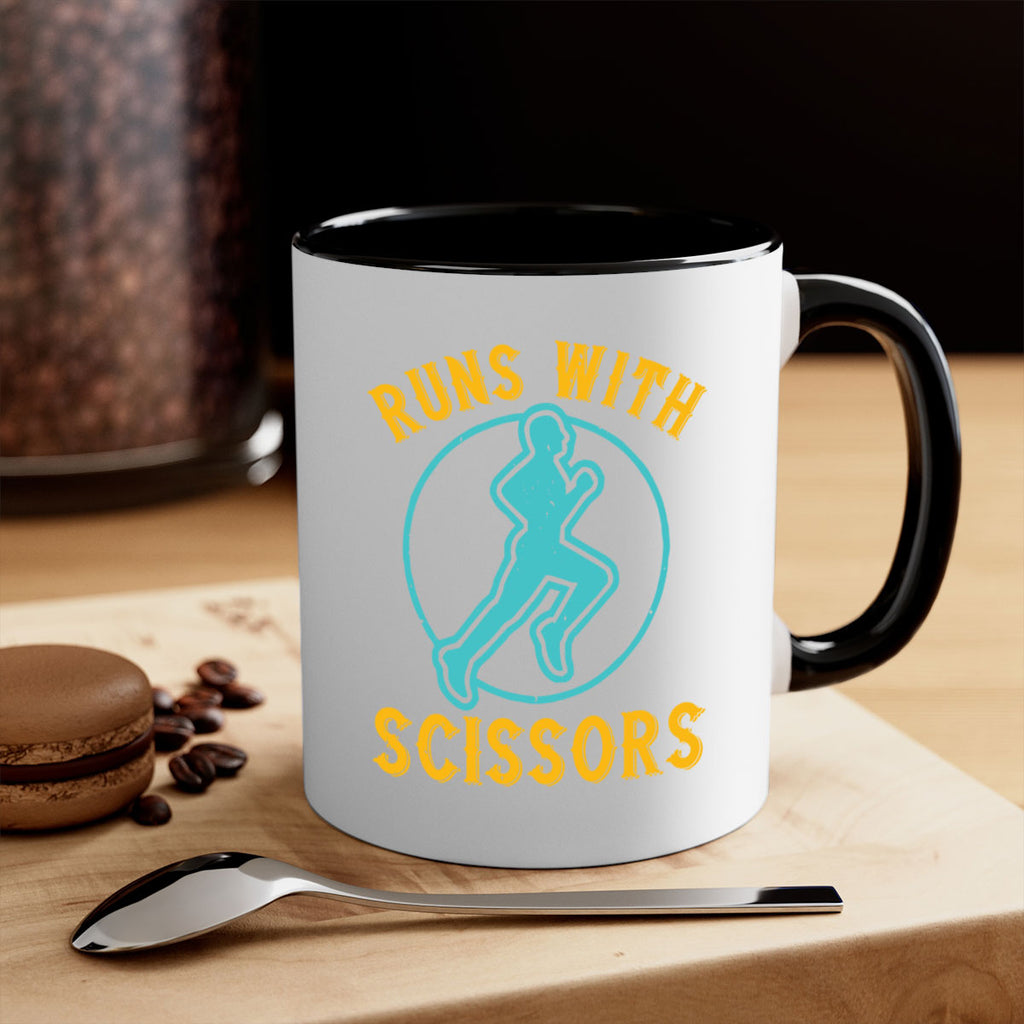 run with sclssors 25#- running-Mug / Coffee Cup