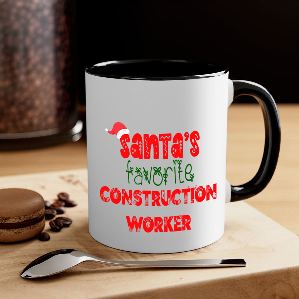santas favorite construction worker style 739#- christmas-Mug / Coffee Cup