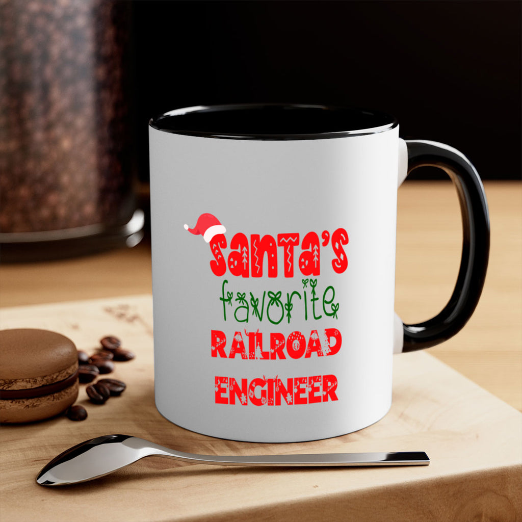santas favorite railroad engineer style 1053#- christmas-Mug / Coffee Cup