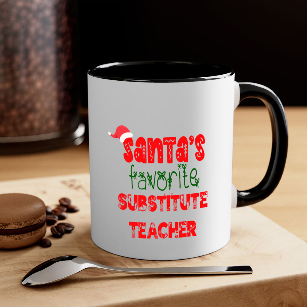 santas favorite substitute teacher style 1106#- christmas-Mug / Coffee Cup