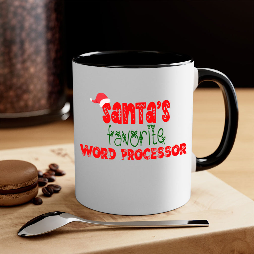 santas favorite word processor style 1158#- christmas-Mug / Coffee Cup