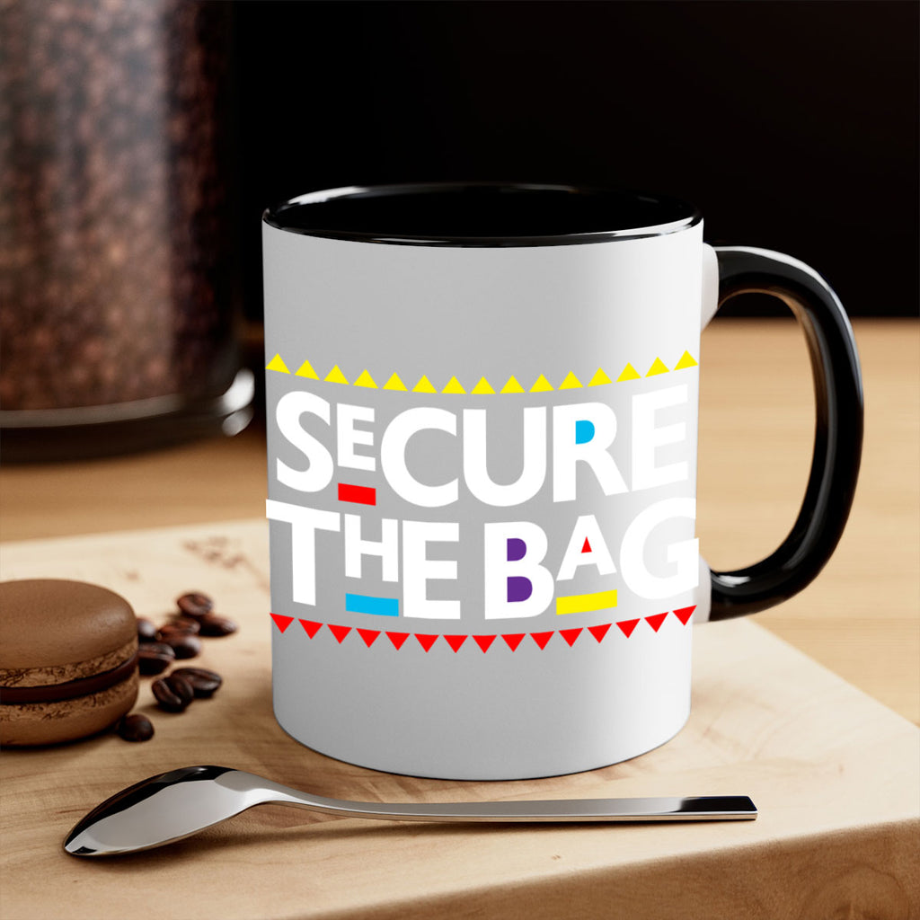 secure the bag 39#- black words - phrases-Mug / Coffee Cup