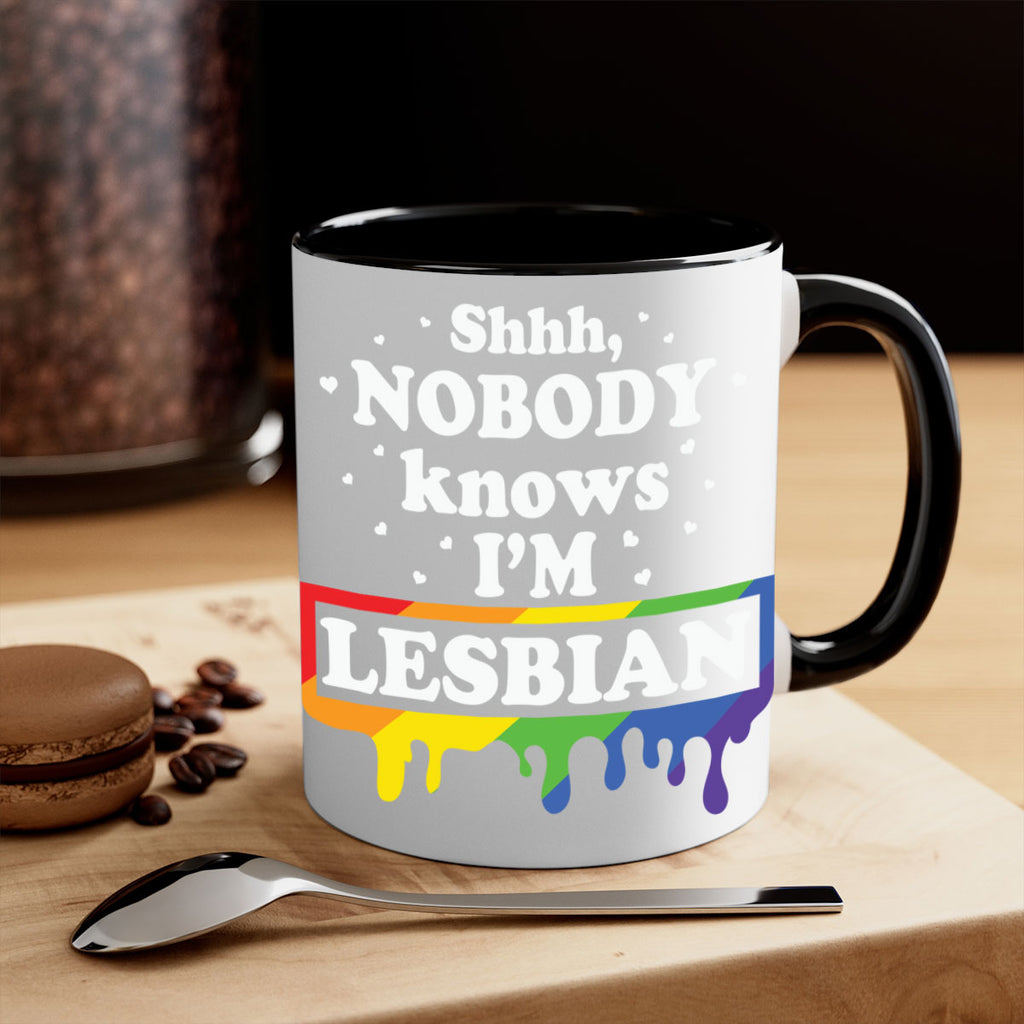 shhh nobody knows im a lgbt 21#- lgbt-Mug / Coffee Cup