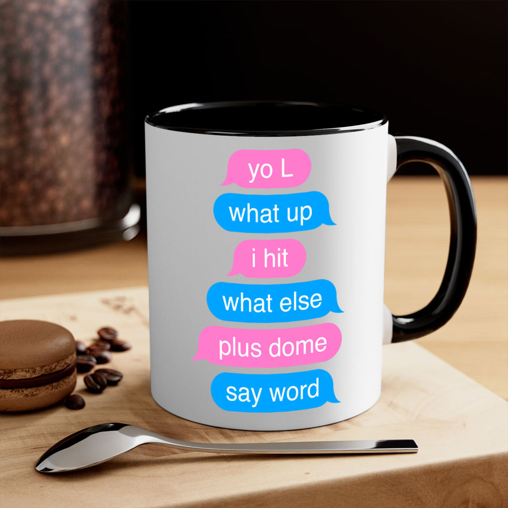 text conversation camron 23#- black words - phrases-Mug / Coffee Cup