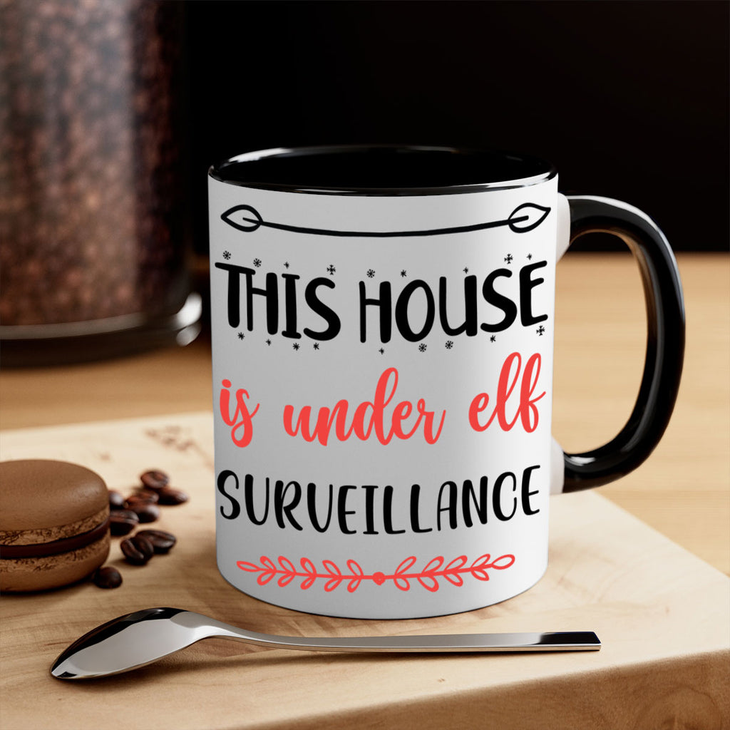 this house is under elf surveillance style 1209#- christmas-Mug / Coffee Cup