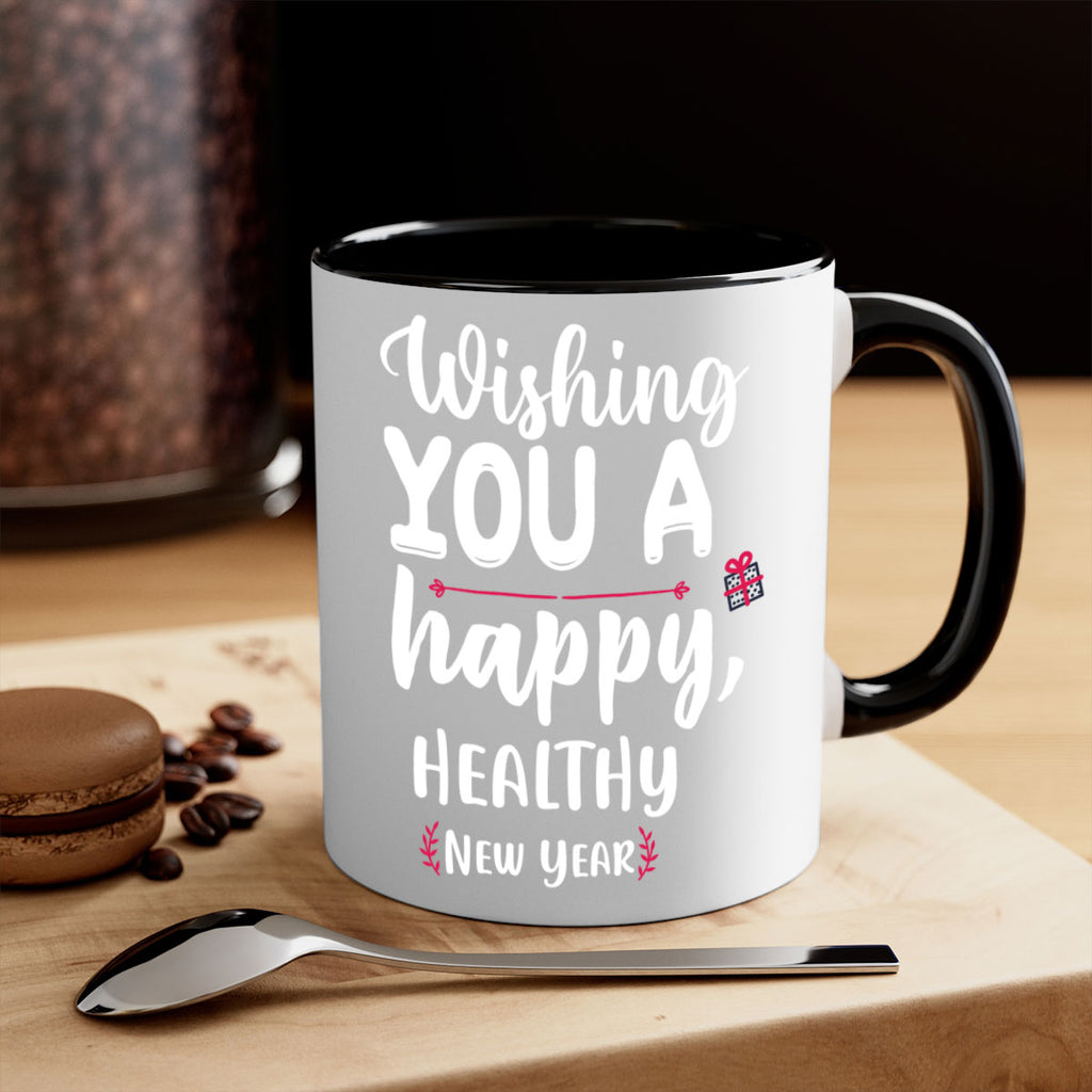 wishing you a happy, healthy new year style 1243#- christmas-Mug / Coffee Cup