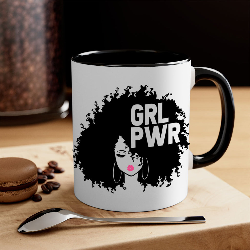 woman face grlpwr 1#- Black women - Girls-Mug / Coffee Cup