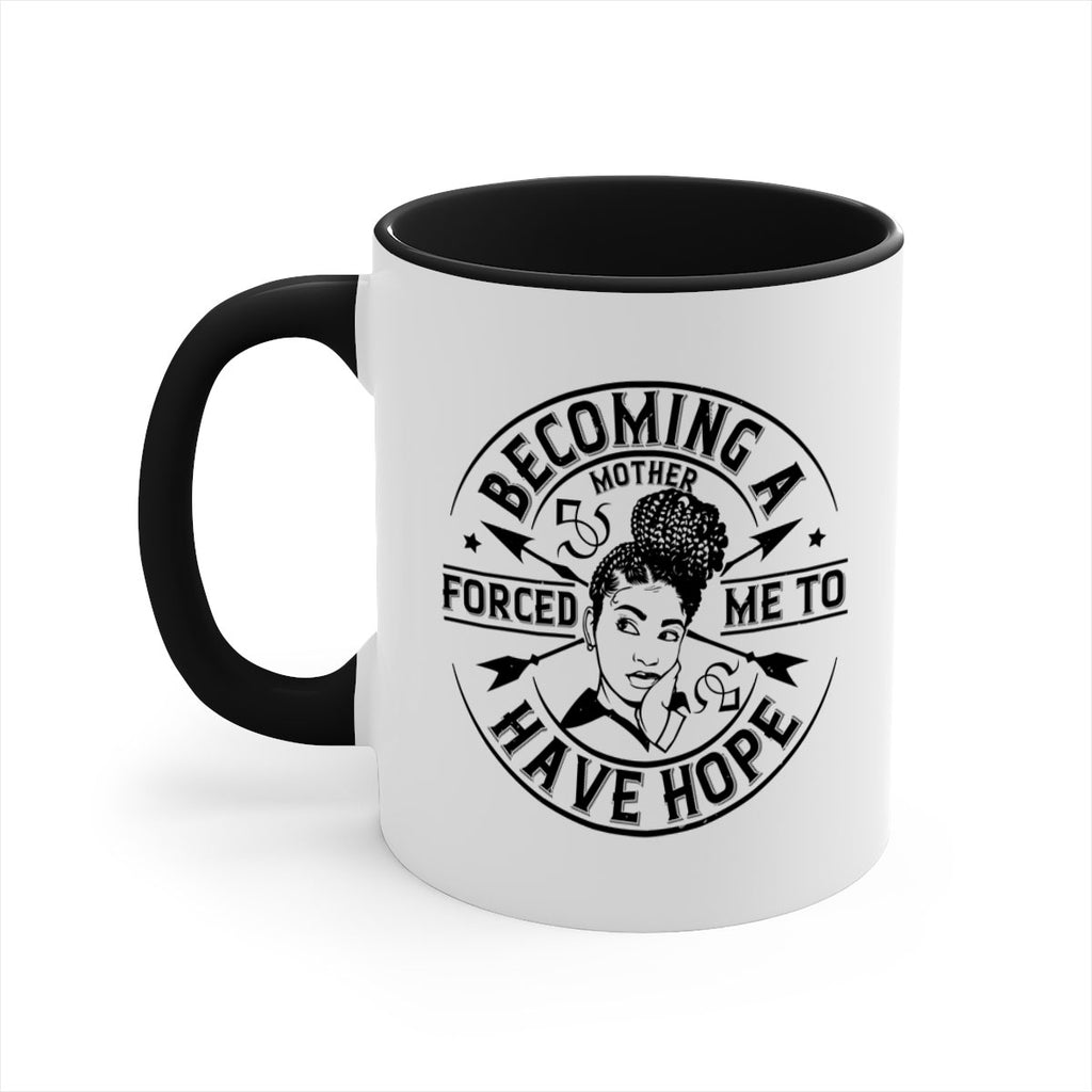 Becoming a mother forced me to have hope Style 44#- Afro - Black-Mug / Coffee Cup