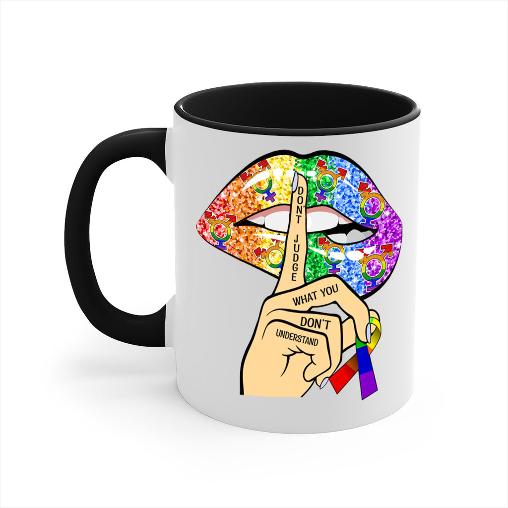 DonT Judge Lgbt Pride Lips  38#- lgbt-Mug / Coffee Cup