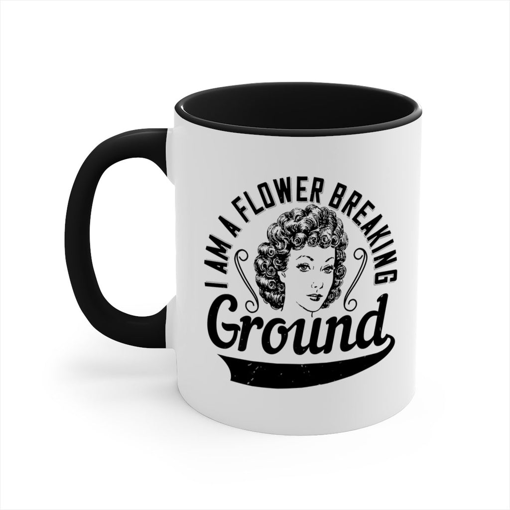 I am a flower breaking ground Style 32#- Afro - Black-Mug / Coffee Cup
