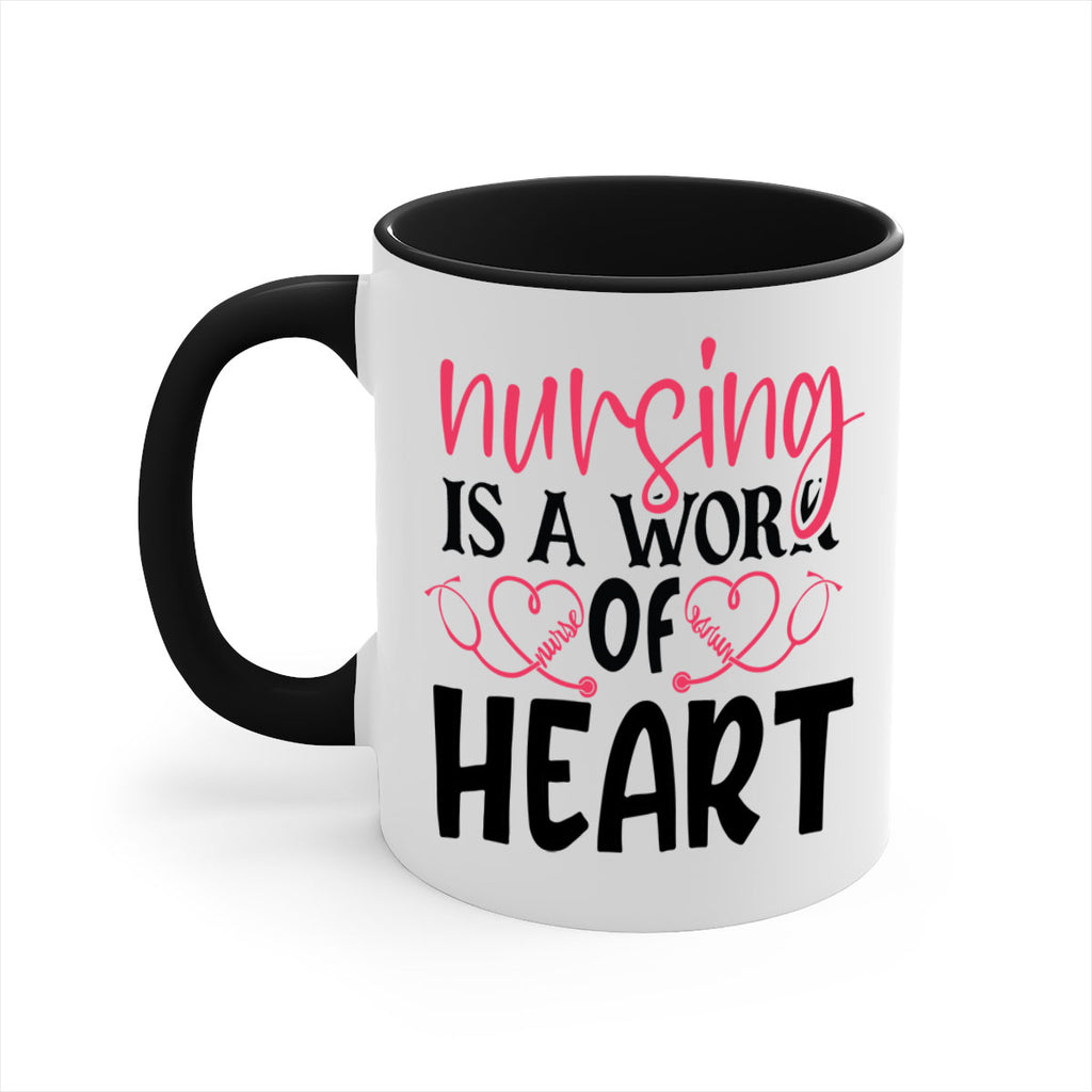 Nursing is a work of heart Style 360#- nurse-Mug / Coffee Cup