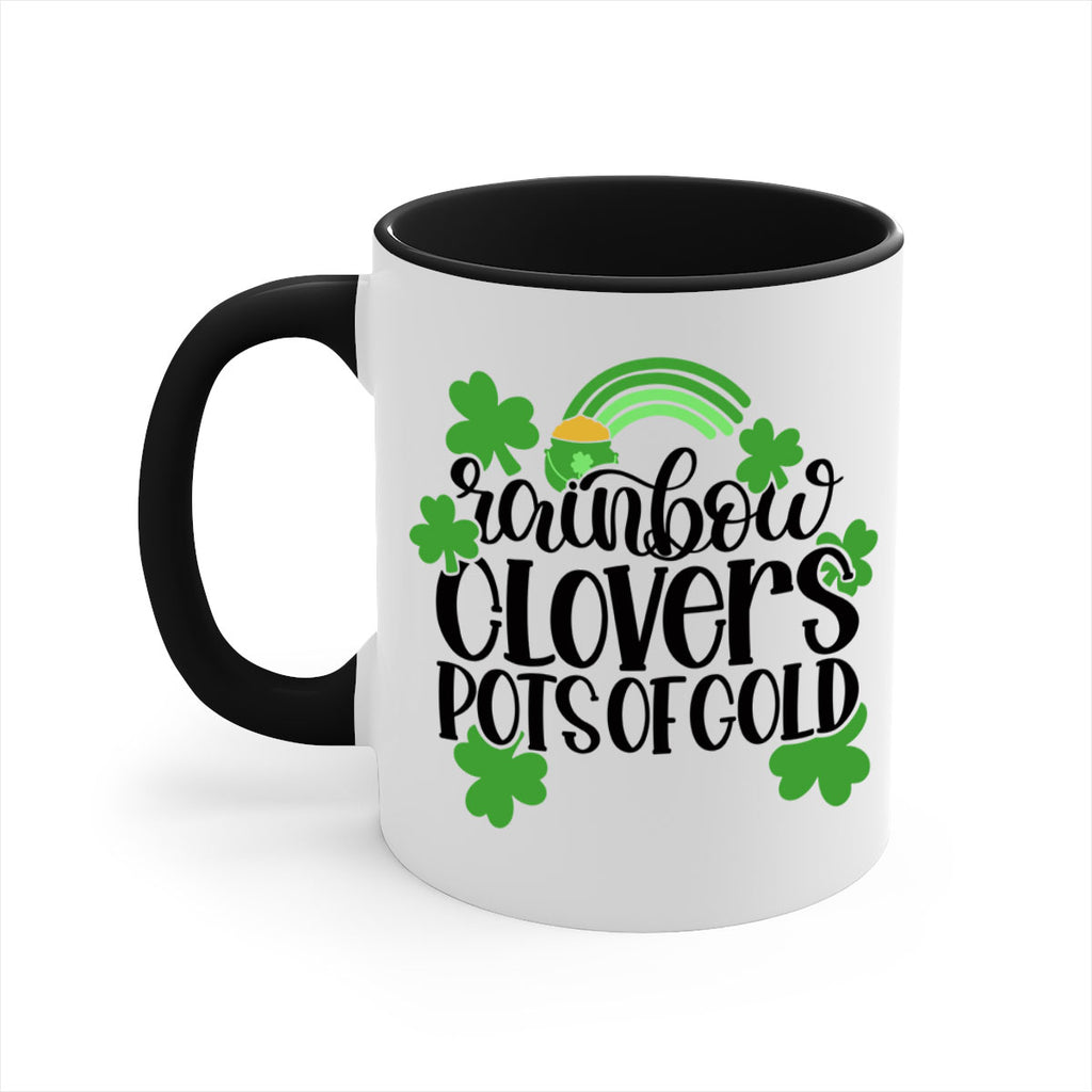 Rainbow Clovers Pots Of Gold Style 35#- St Patricks Day-Mug / Coffee Cup