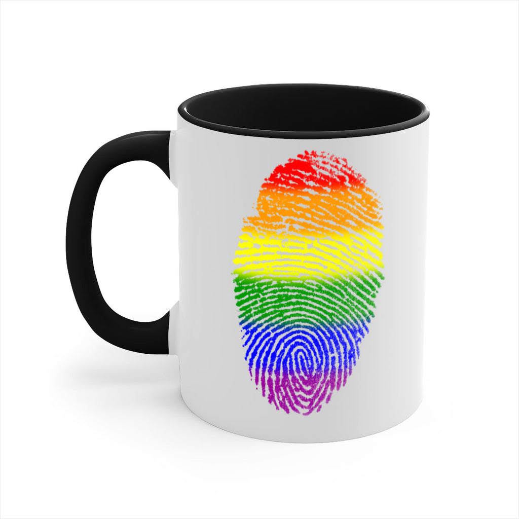 Rainbow Finger print 10#- lgbt-Mug / Coffee Cup
