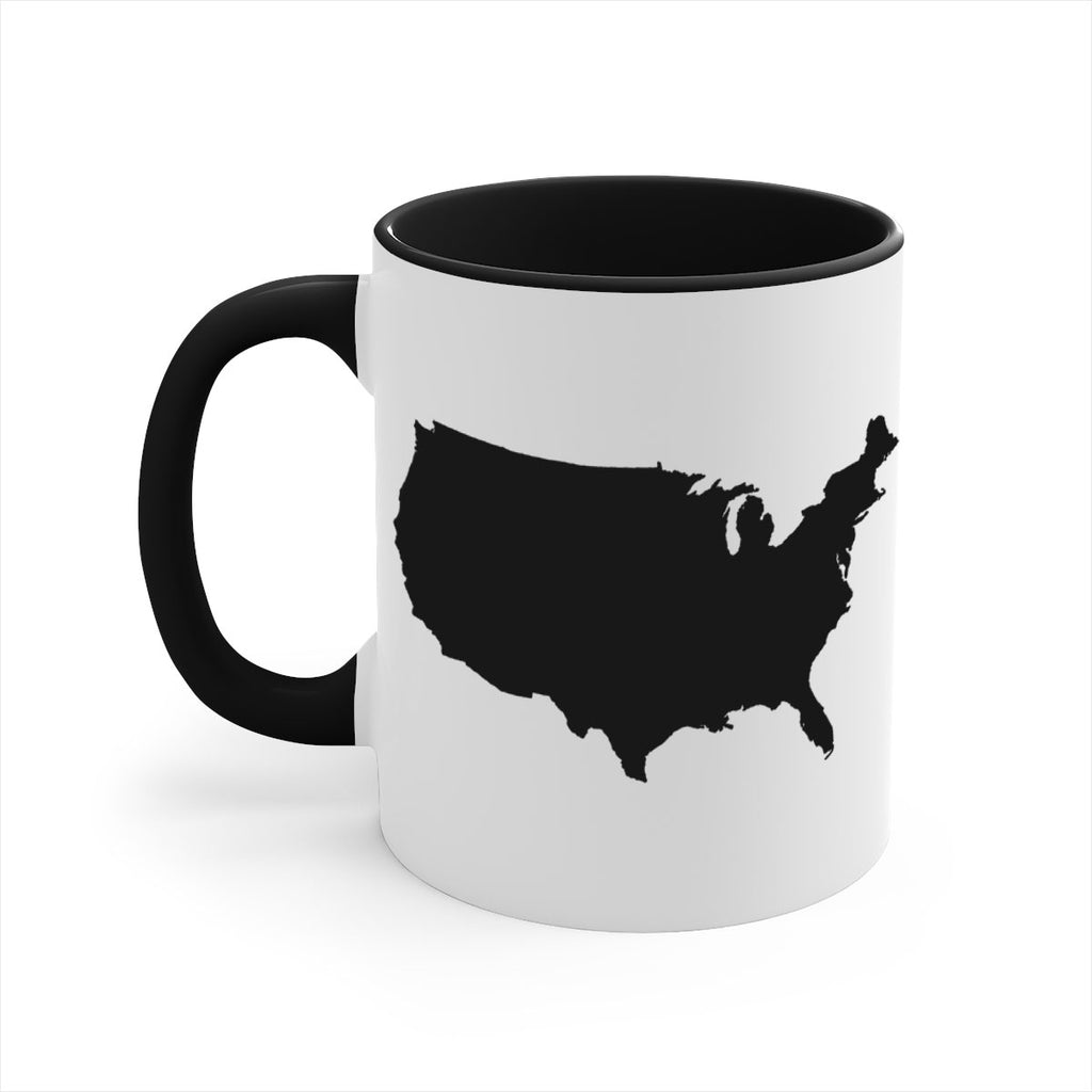 USA Solid Map Style 76#- 4th Of July-Mug / Coffee Cup