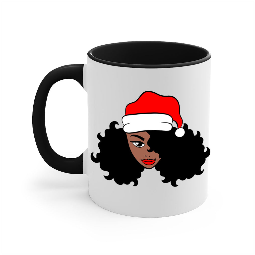 afro santa claus girl 71#- Black women - Girls-Mug / Coffee Cup