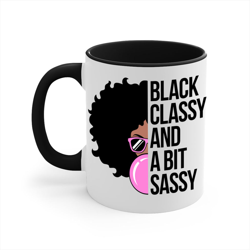 black classy and a bit sassy 250#- black words - phrases-Mug / Coffee Cup
