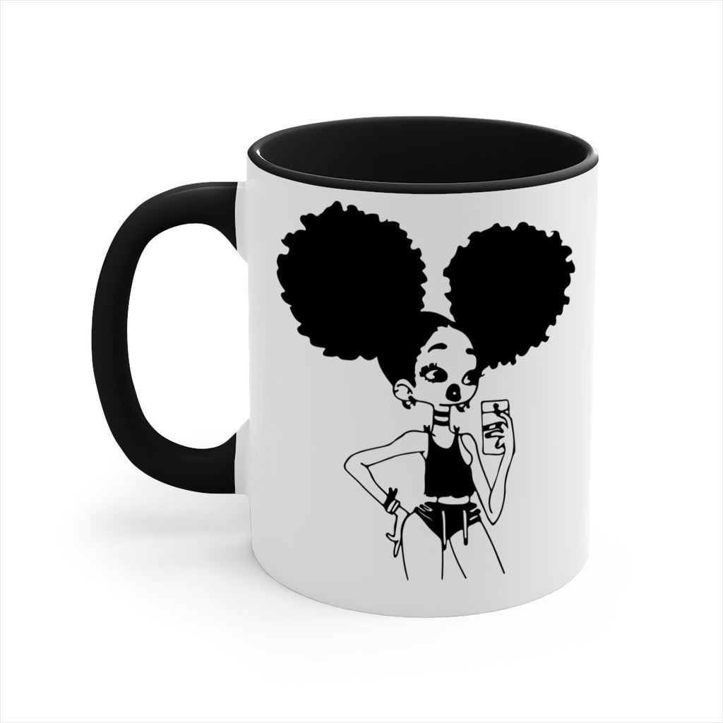 black girl taking mirror selfie  2#- Black women - Girls-Mug / Coffee Cup
