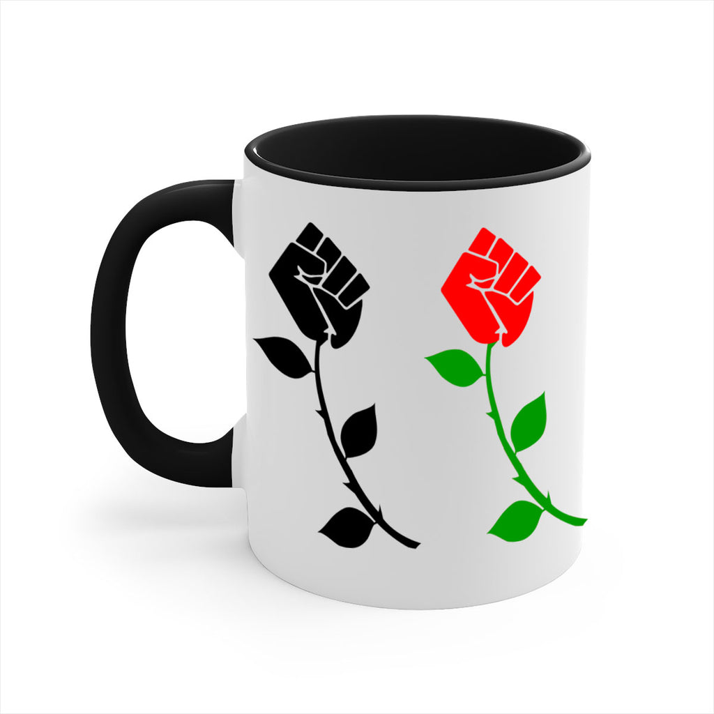 black power fist rose 197#- black words - phrases-Mug / Coffee Cup