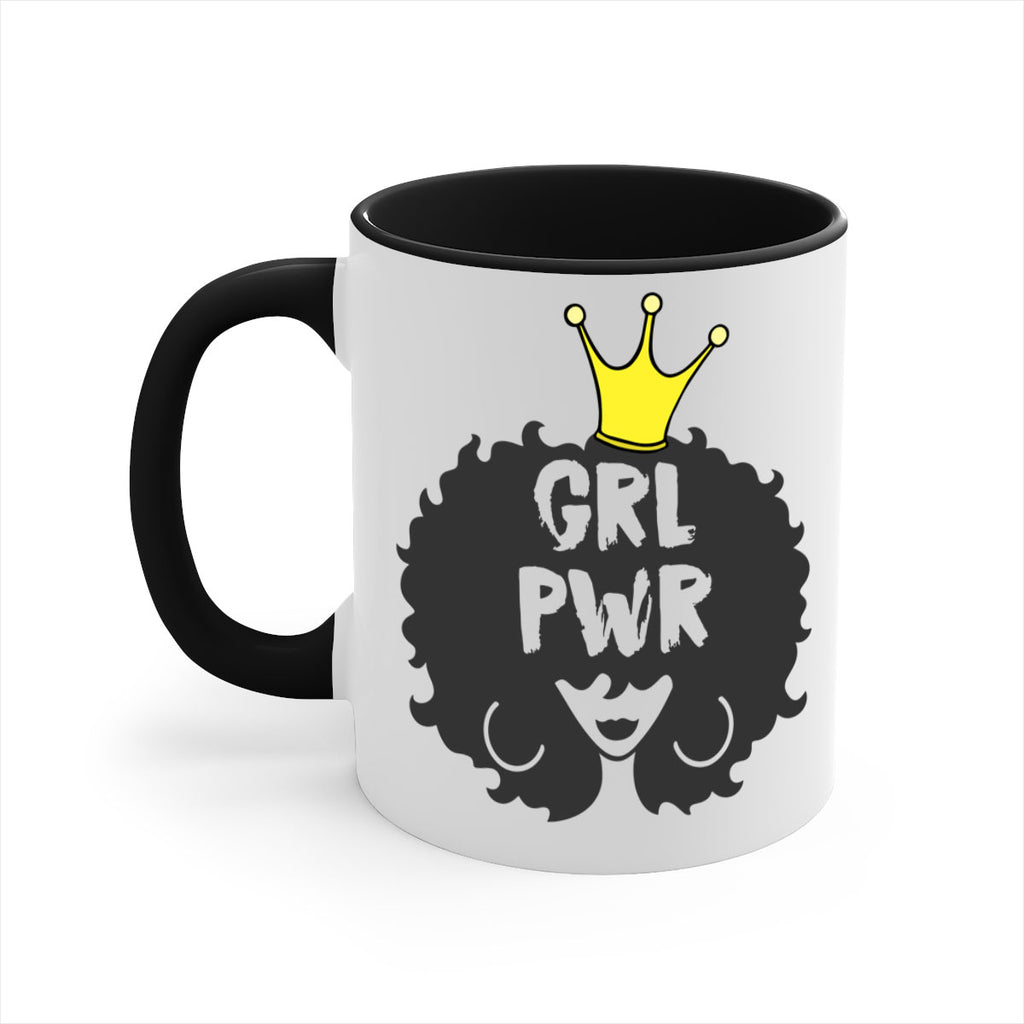 girl power with crown 34#- Black women - Girls-Mug / Coffee Cup