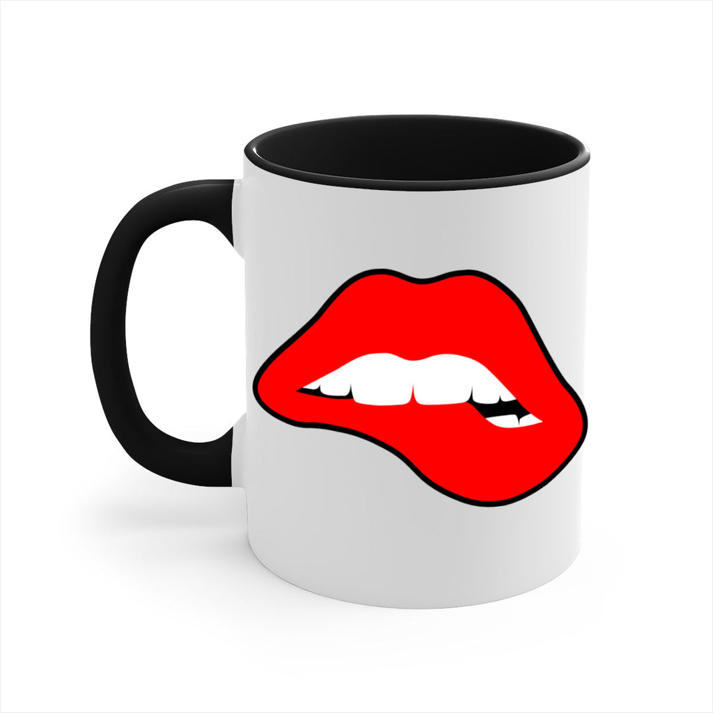 lips 100#- black words - phrases-Mug / Coffee Cup